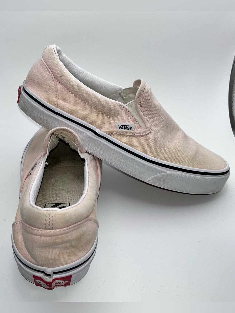 Vans Classic Blush Pink 500714 Unisex Slip On Skate Sneakers Women’s 8 Men’s 6.5